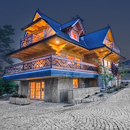 Willa Pitoniówka Tatry widok z zewnątrz